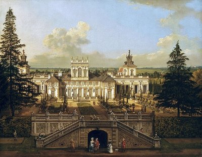 Wilanów Palace as Seen from the Garden by Bernardo Bellotto